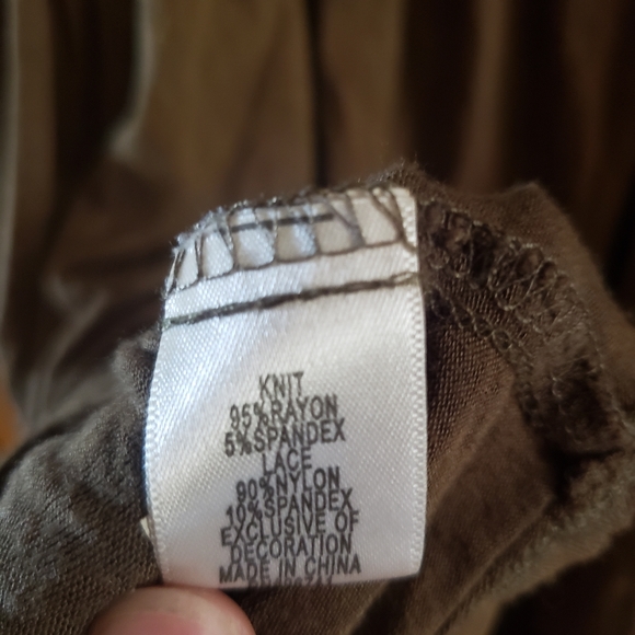 Tru Self Olive Green Boho Flared Sleeve Top - Picture 8 of 10